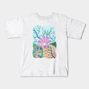 Underwater garden - watercolor painting Kids T-Shirt